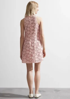New & Other Stories Robe Courte Sans Manches En Jacquard Rose