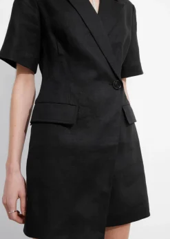 Flash Sale & Other Stories Robe Courte Style Blazer En Lin Noir