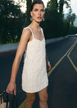 Sale & Other Stories Robe Courte Texturée Blanc