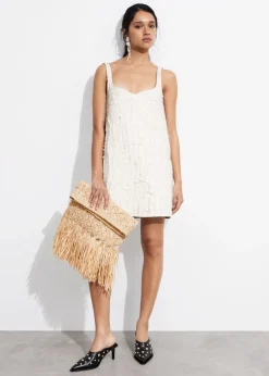 Sale & Other Stories Robe Courte Texturée Blanc