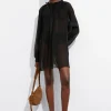 Outlet & Other Stories Robe Courte Transparente Noir