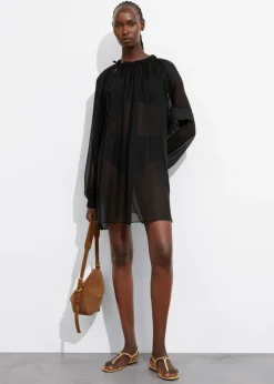 Outlet & Other Stories Robe Courte Transparente Noir