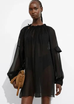 Outlet & Other Stories Robe Courte Transparente Noir
