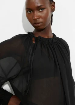 Outlet & Other Stories Robe Courte Transparente Noir