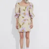 Hot & Other Stories Robe Courte Trapèze En Lin Motifs fleuris lilas