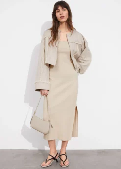 Cheap & Other Stories Robe Débardeur Midi En Maille Côtelée