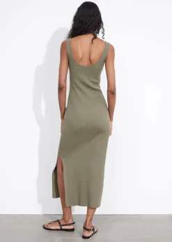 Cheap & Other Stories Robe Débardeur Midi En Maille Côtelée