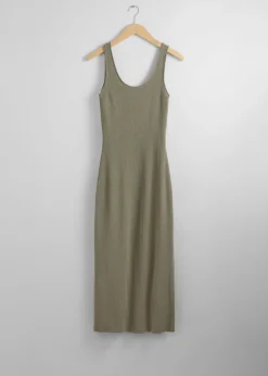 Cheap & Other Stories Robe Débardeur Midi En Maille Côtelée