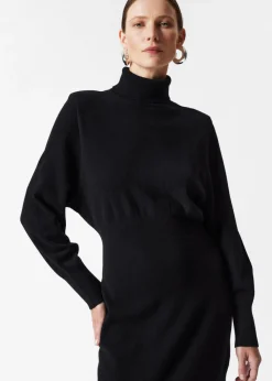 Cheap & Other Stories Robe En Laine Mérinos à Col Roulé Noir