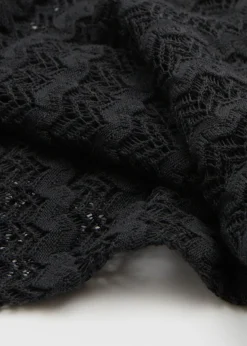 Cheap & Other Stories Robe En Maille Pointelle à Dos Ouvert à Nouer Noir
