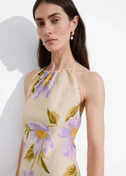 New & Other Stories Robe Longue à Dos Nu En Lin Motifs fleuris lilas