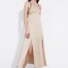 Flash Sale & Other Stories Robe Longue à Dos Nu En Satin Ivoire
