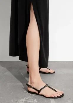 Flash Sale & Other Stories Robe Longue à Dos Ouvert Noir