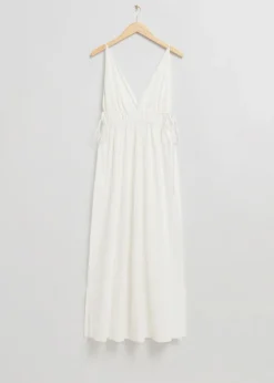 Shop & Other Stories Robe Longue En Crêpe Ivoire