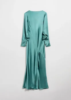 Best Sale & Other Stories Robe Longue En Satin Turquoise