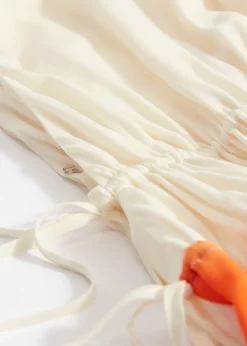 Hot & Other Stories Robe Longue Sans Manches Crème/Orange/Lilas