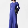 Discount & Other Stories Robe Longue Transparente Bleu