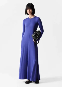 Discount & Other Stories Robe Longue Transparente Bleu