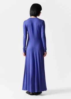 Discount & Other Stories Robe Longue Transparente Bleu
