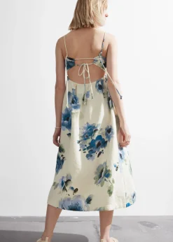 Sale & Other Stories Robe Midi à Bretelles Motifs fleuris lilas