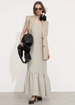 Hot & Other Stories Robe Midi à Bretelles En Lin