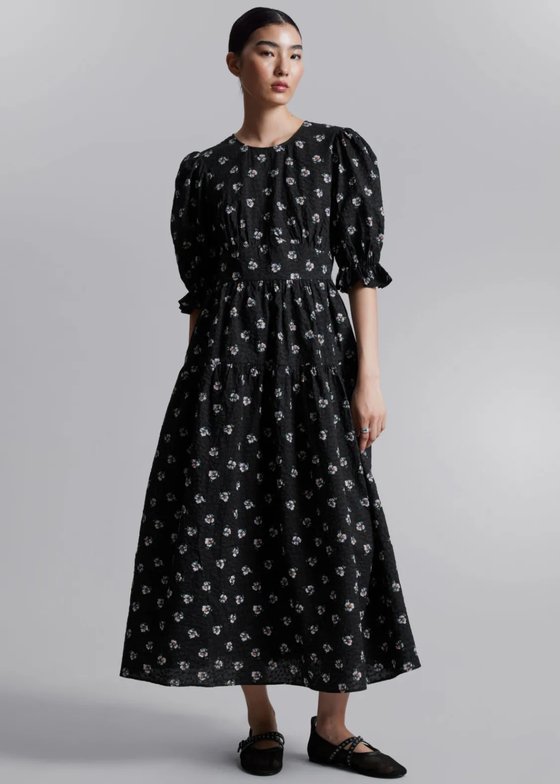 Sale & Other Stories Robe Midi à Manches Ballon