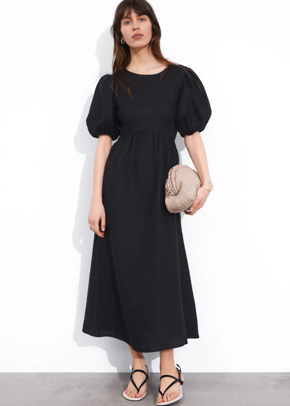 Sale & Other Stories Robe Midi à Manches Ballon