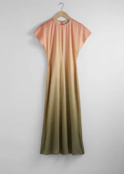 Shop & Other Stories Robe Midi à Manches Chauve-souris Dégradé rose/kaki