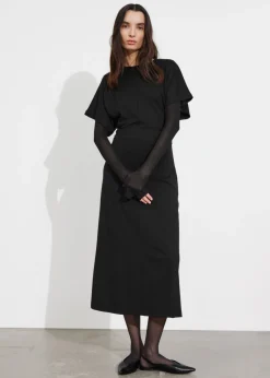 Store & Other Stories Robe Midi à Manches Volantées