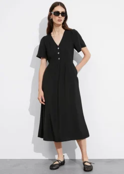 Hot & Other Stories Robe Midi à Manches Volantées