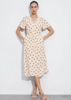 Hot & Other Stories Robe Midi à Manches Volantées