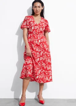 Hot & Other Stories Robe Midi à Manches Volantées