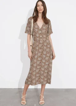 Hot & Other Stories Robe Midi à Manches Volantées