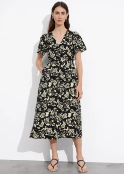 Hot & Other Stories Robe Midi à Manches Volantées