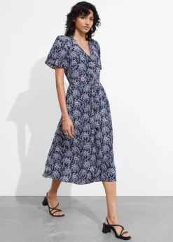 Hot & Other Stories Robe Midi à Manches Volantées