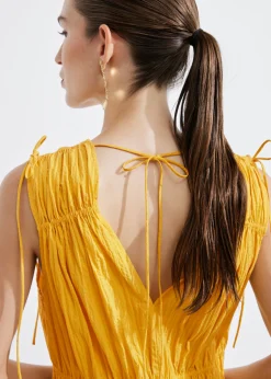 Shop & Other Stories Robe Midi à Nouer Jaune