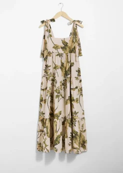 Online & Other Stories Robe Midi à Plusieurs Niveaux Avec Liens à Nouer