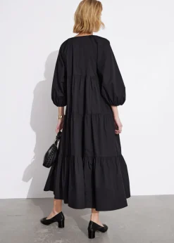 Fashion & Other Stories Robe Midi à Plusieurs Niveaux Avec Liens à Nouer