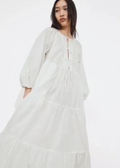 Fashion & Other Stories Robe Midi à Plusieurs Niveaux Avec Liens à Nouer