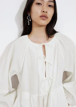 Fashion & Other Stories Robe Midi à Plusieurs Niveaux Avec Liens à Nouer