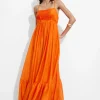 Cheap & Other Stories Robe Midi à Volant Orange