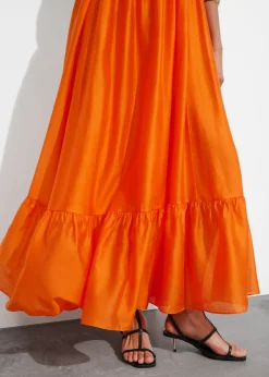Cheap & Other Stories Robe Midi à Volant Orange
