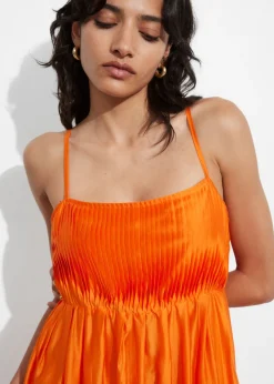 Cheap & Other Stories Robe Midi à Volant Orange