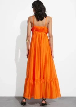 Cheap & Other Stories Robe Midi à Volant Orange