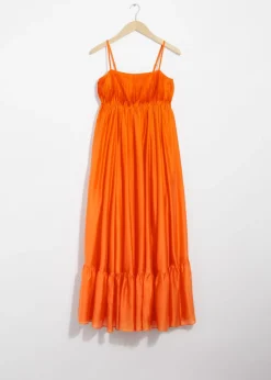 Cheap & Other Stories Robe Midi à Volant Orange