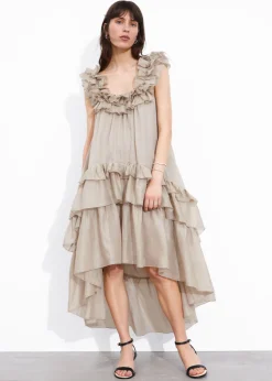 Cheap & Other Stories Robe Midi à Volants Sur Plusieurs Niveaux