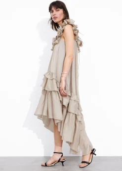 Cheap & Other Stories Robe Midi à Volants Sur Plusieurs Niveaux
