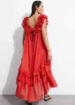 Cheap & Other Stories Robe Midi à Volants Sur Plusieurs Niveaux