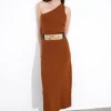 Best & Other Stories Robe Midi Asymétrique Marron