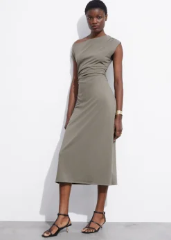 Discount & Other Stories Robe Midi Asymétrique